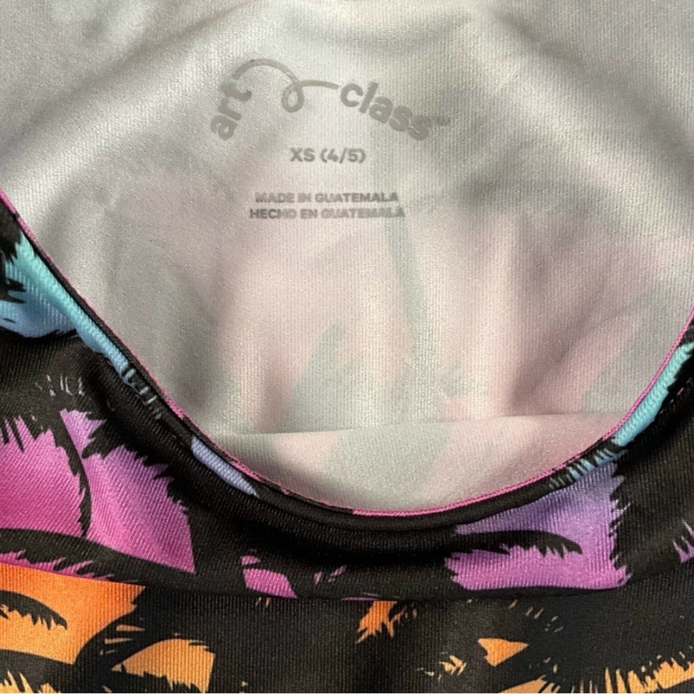 Multicolor Palm Print Kids Rashguard - Picture 5 of 5